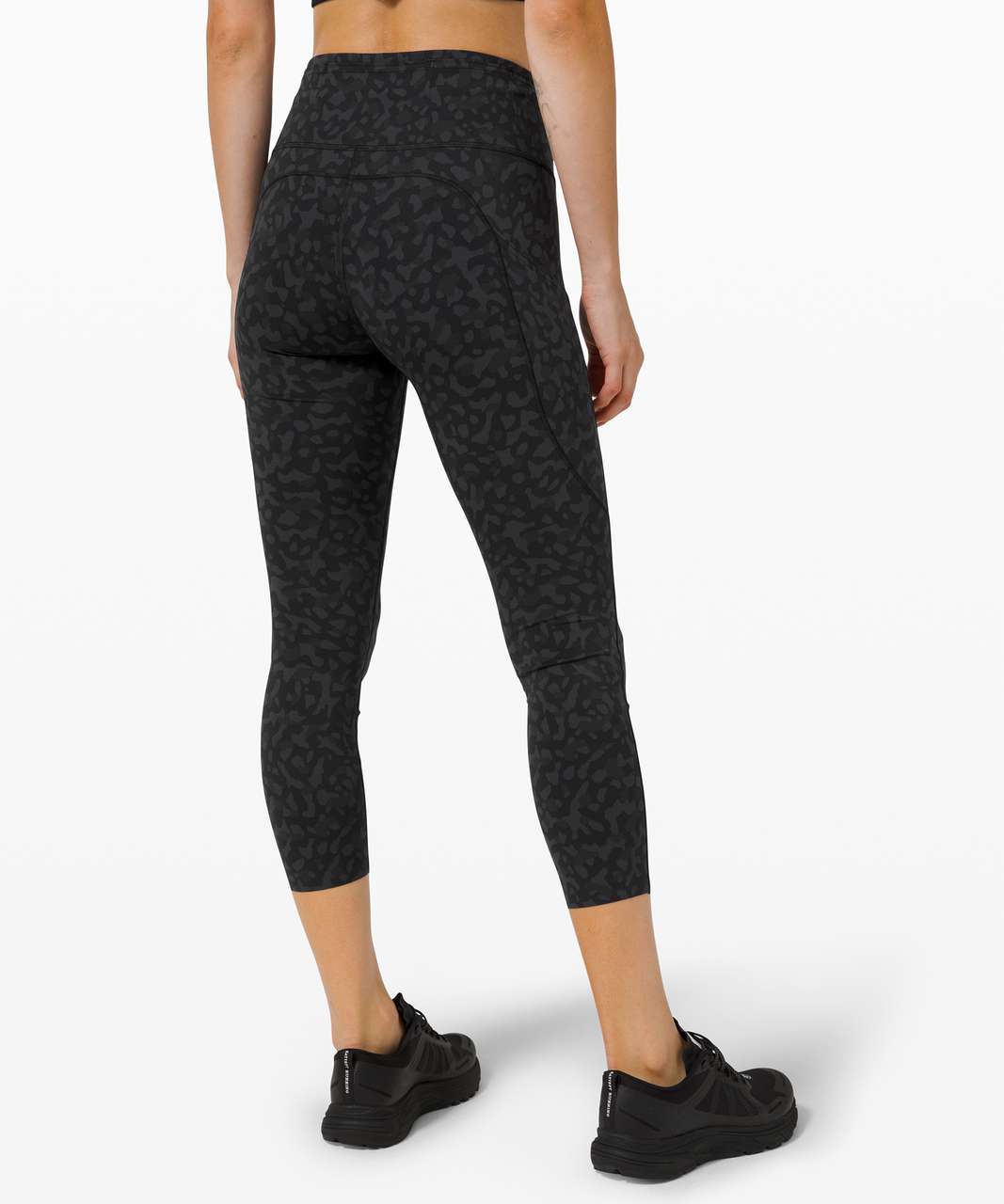 Lululemon Fast and Free High-Rise Crop 23 *Non-Reflective - Formation Camo  Deep Coal Multi - lulu fanatics