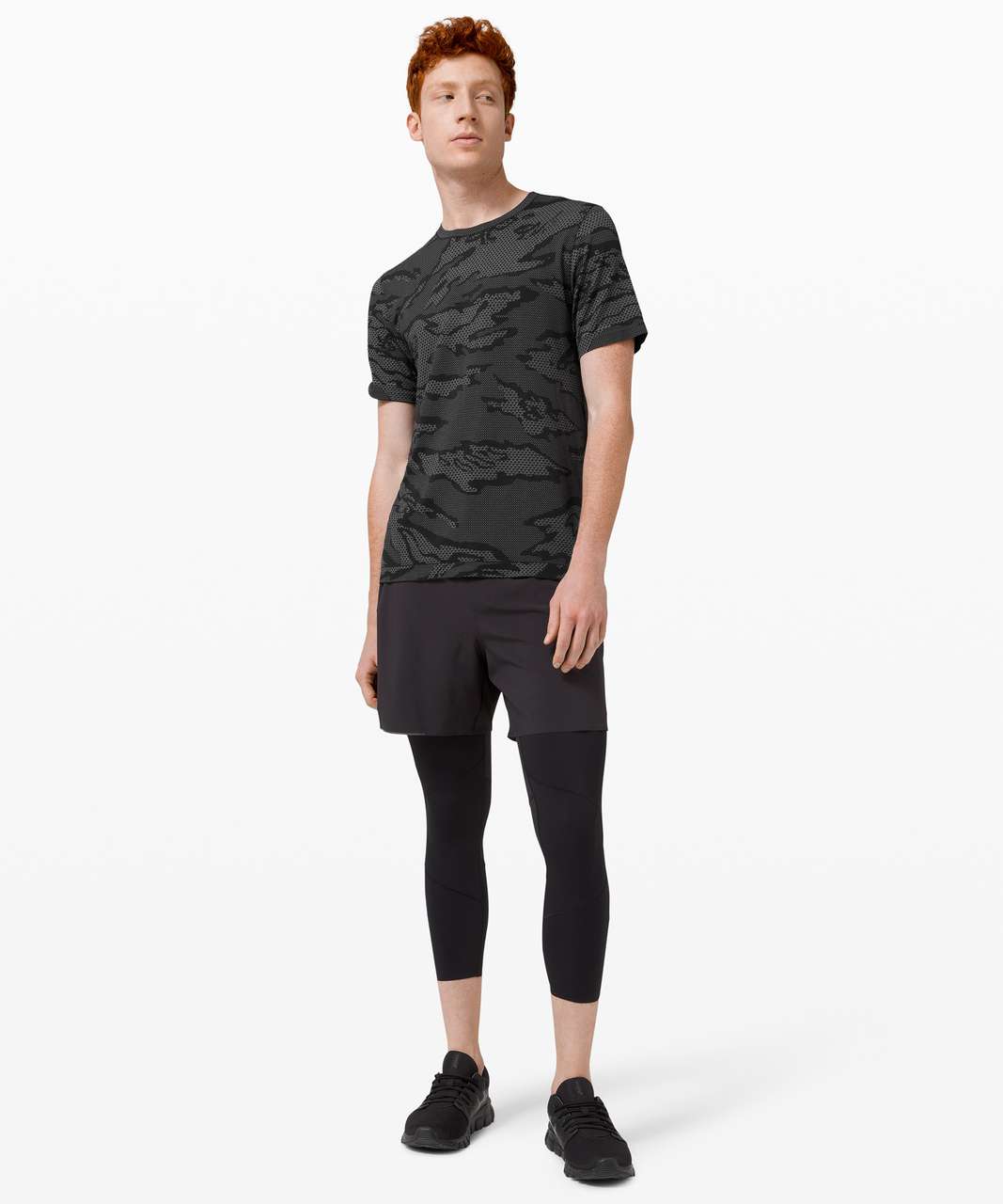 Lululemon Metal Vent Breathe Short Sleeve *Boston - City Camo / Silver Drop / Black