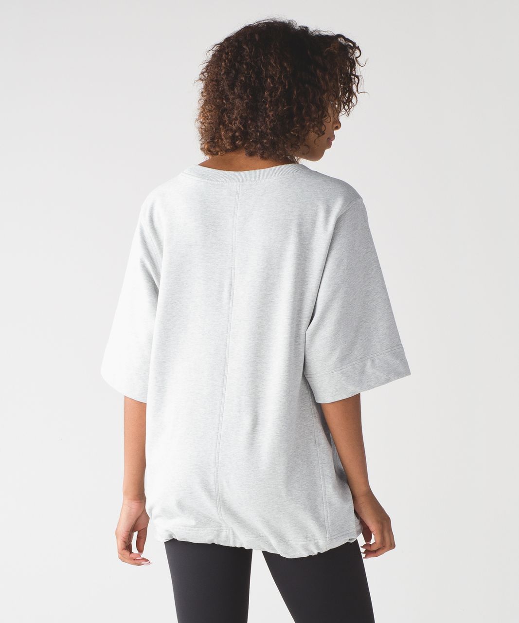 Lululemon Split Short Sleeve - Heathered Light Grey - lulu fanatics