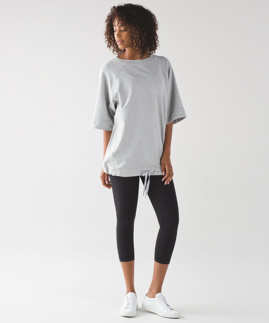 Lululemon Split Hoodie - Heathered Light Grey - lulu fanatics