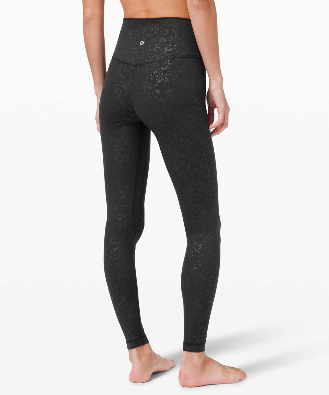 NWT Lululemon Align High-Rise HR 25 Aqueous Emboss Black Size 6 Nulu  Leggings 