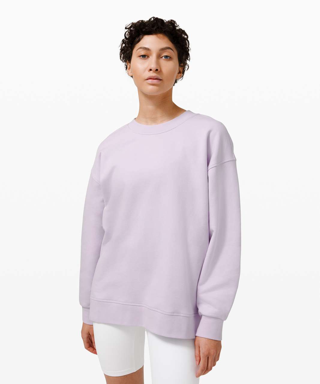 Lululemon Perfectly Oversized Crew - Feather Pink - lulu fanatics