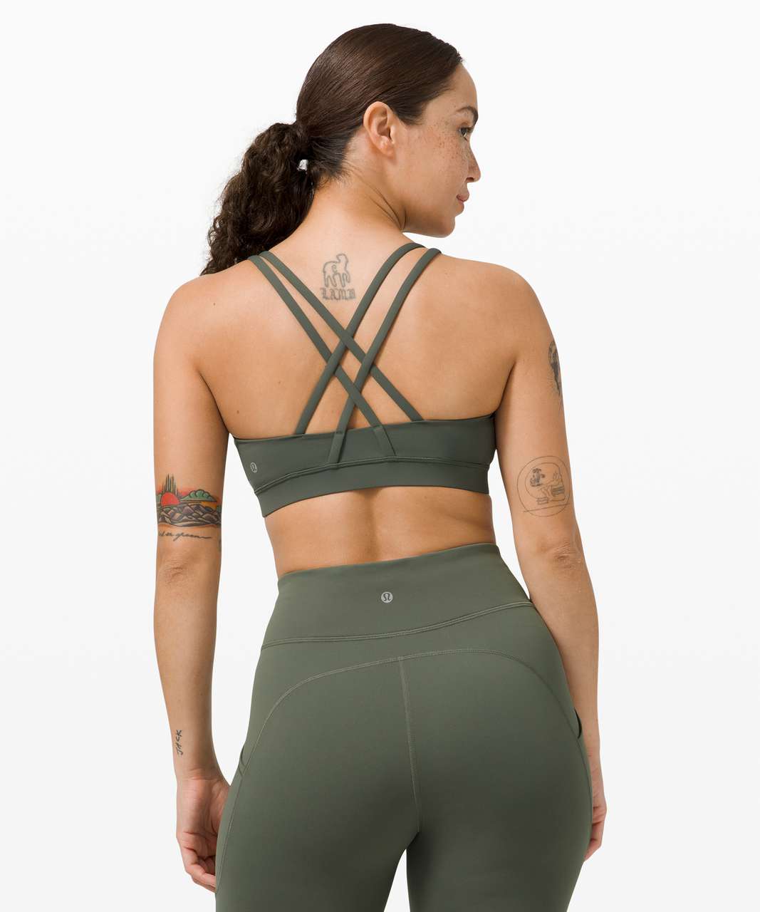 Lululemon Energy Bra *Medium Support, B–D Cups - Cinder Grain Smoked Spruce  Multi - lulu fanatics