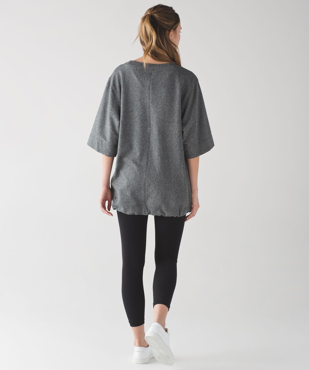 Lululemon Split Pullover - Heathered Speckled Black / Black - lulu