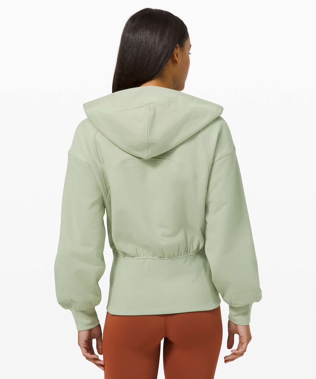 Lululemon Hugged-Waist Cotton Zip Hoodie - Green Fern