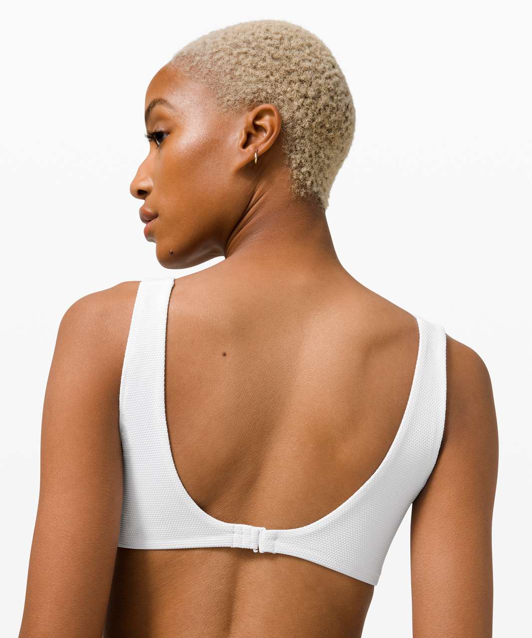 Lululemon Honeycomb Dip Square Swim Top *A/B Cups - White