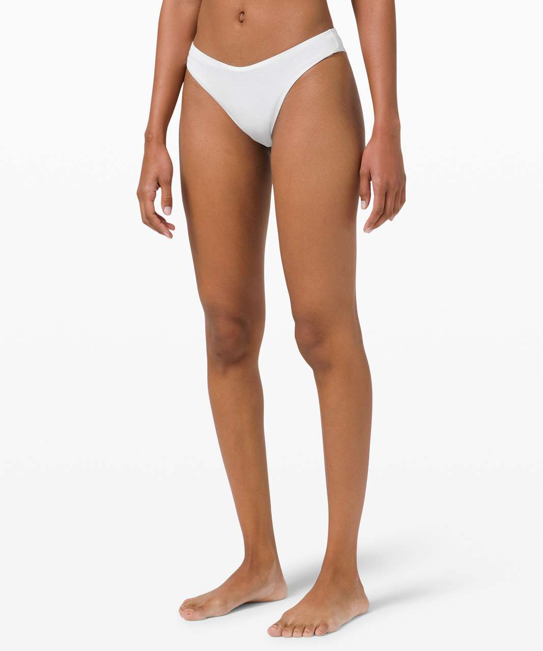 Lululemon Honeycomb Dip Swim Bottom *Mid Rise, Skimpy - White