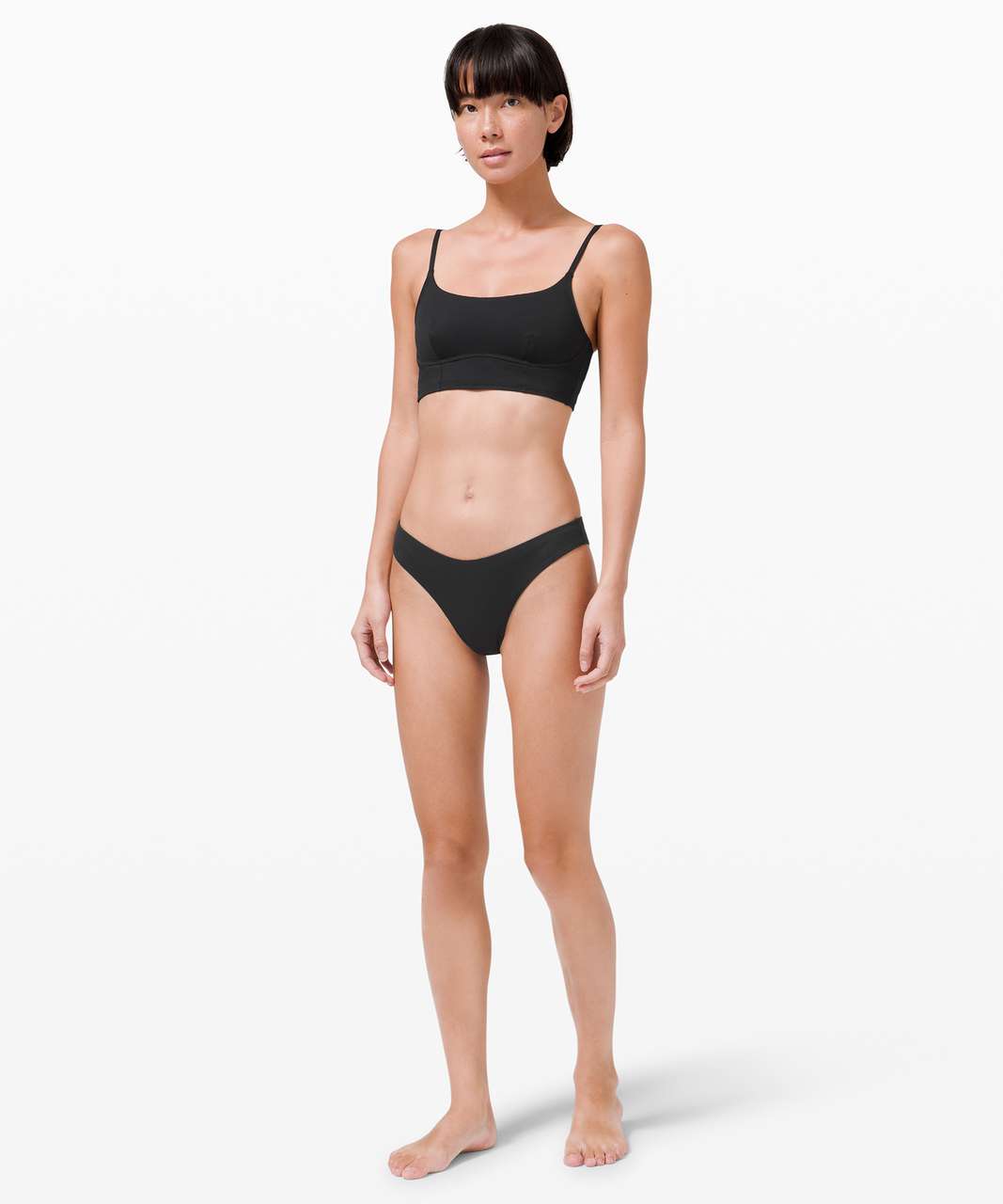 Lululemon Waterside Honeycomb Swim Bottom *High Waist, Full Coverage -  Black - lulu fanatics