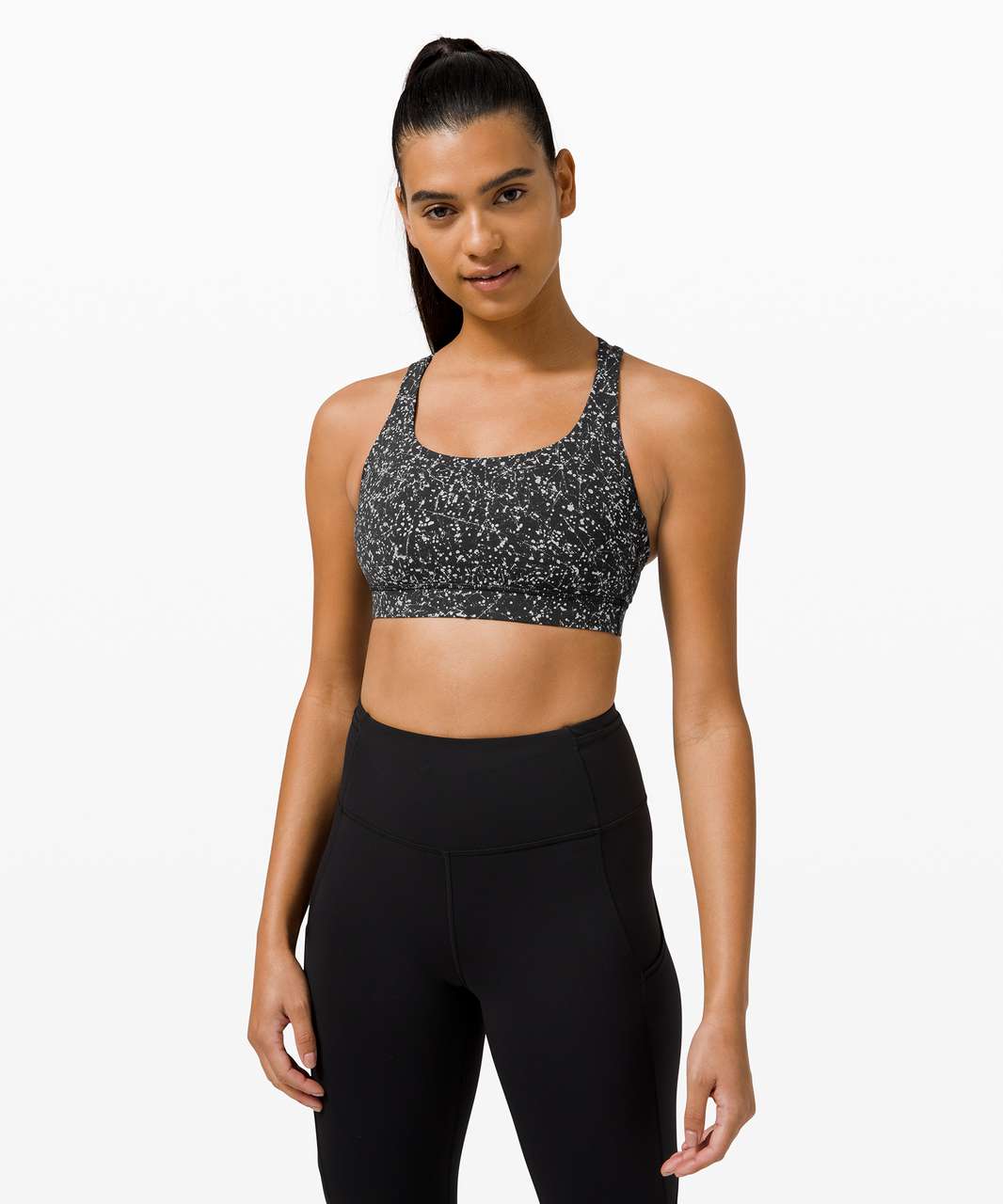 Lululemon Energy Bra Sports Bra Size 6 Crinkle Heather Brindle