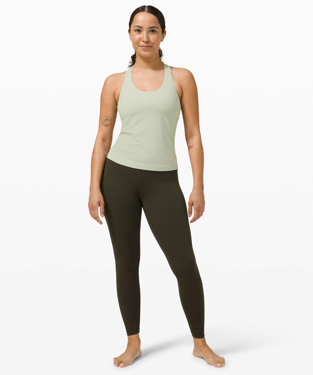 Lululemon Nulu Cropped Slim Yoga Short Sleeve - Green Fern - lulu