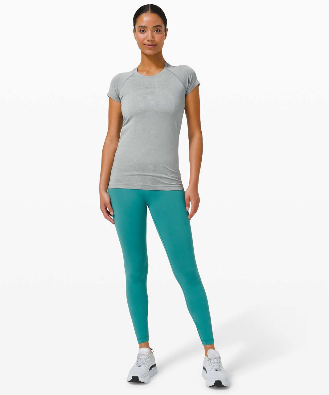 Lululemon Swiftly Tech Short Sleeve 2.0 - Disconnect Rhino Grey / Vapor -  lulu fanatics