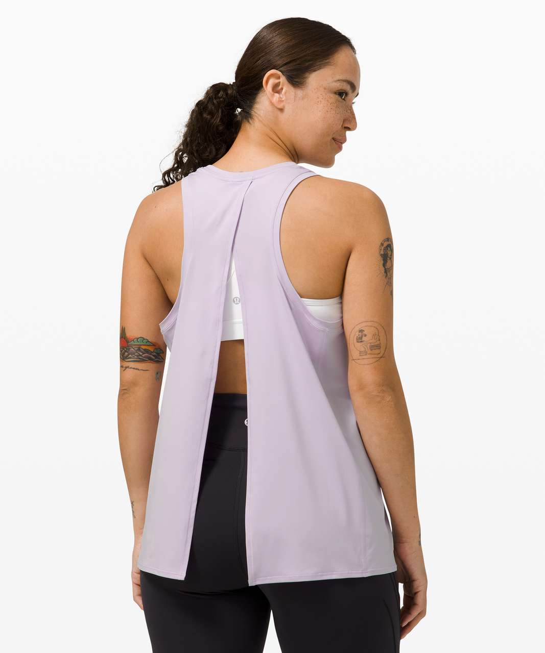 lululemon athletica, Tops, Lll Elevate Tank 8 Blue And Capsleeve Tshirt  Lavender