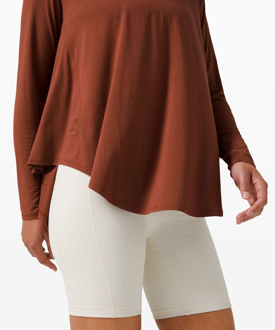 Lululemon Up for Down Time Long Sleeve - Dark Terracotta