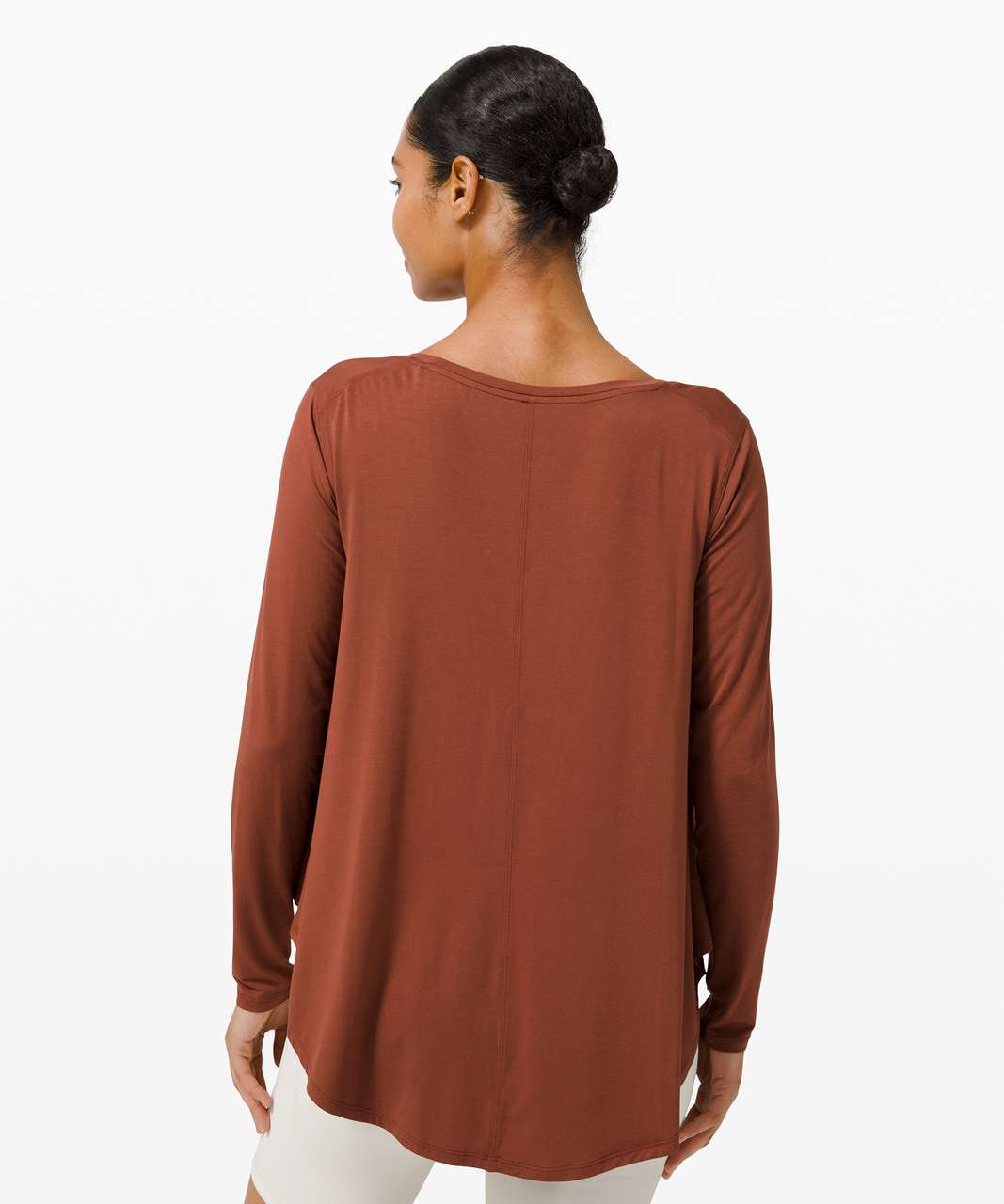 Lululemon Up for Down Time Long Sleeve - Dark Terracotta