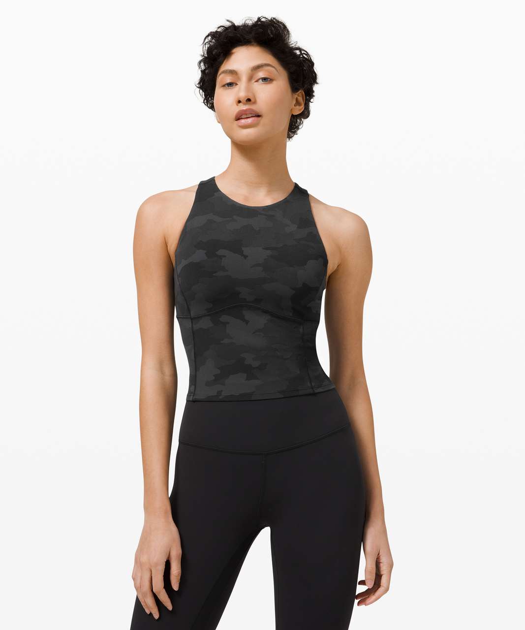 Lulu Cami Tank - Black Coco - Green Apple Active