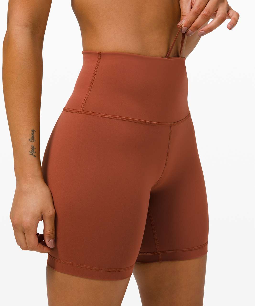 Lululemon Wunder Train High-Rise Short 6 - Dark Terracotta - lulu