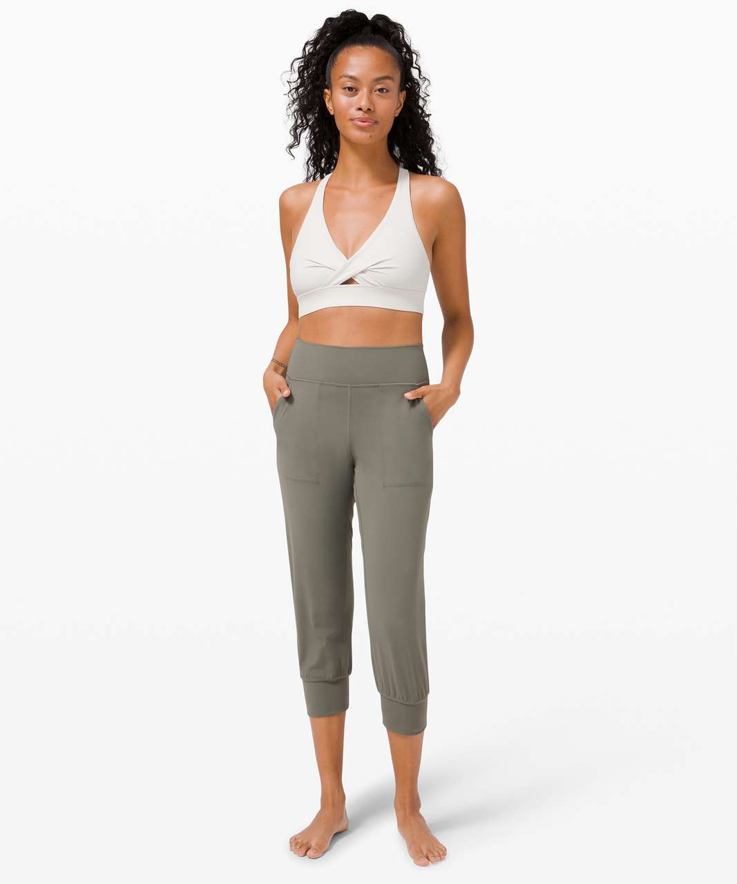 lululemon athletica, Pants & Jumpsuits, Lululemon Align Jogger Crop  23graphite Grey