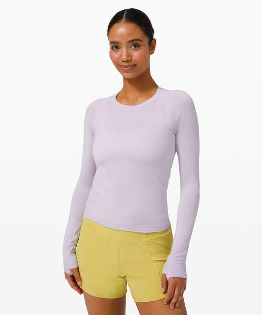 Lululemon Swiftly Tech Long Sleeve Crew - Heathered Berry Rumble - lulu ...