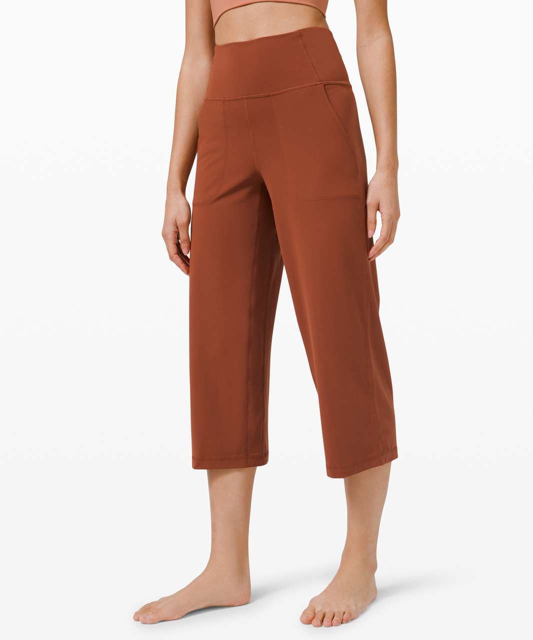 Lululemon Align Wide Leg Super-High-Rise Crop *23 - Dark Terracotta - lulu  fanatics