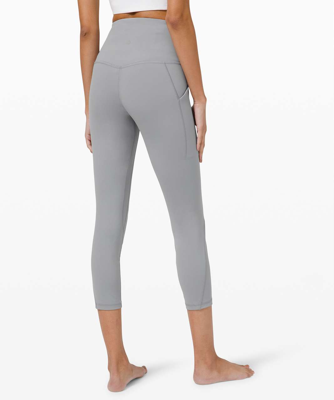 Lululemon Align High Rise Crop with Pockets 23 in Grey Sage size 14