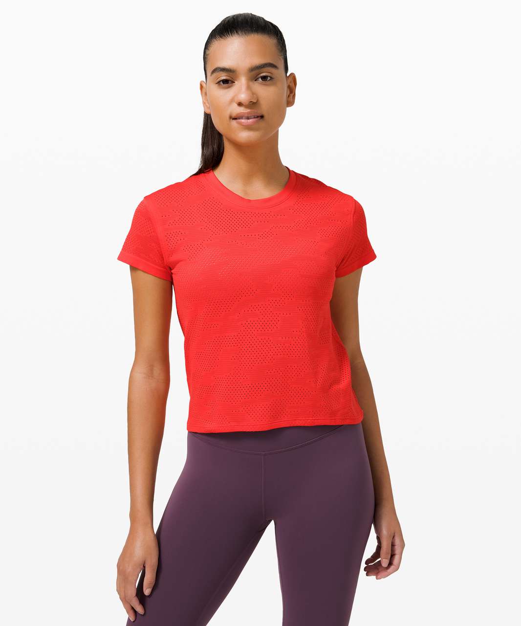 Lululemon Train to Be Short Sleeve *Camo - Dot Camo Pink Punch - lulu ...