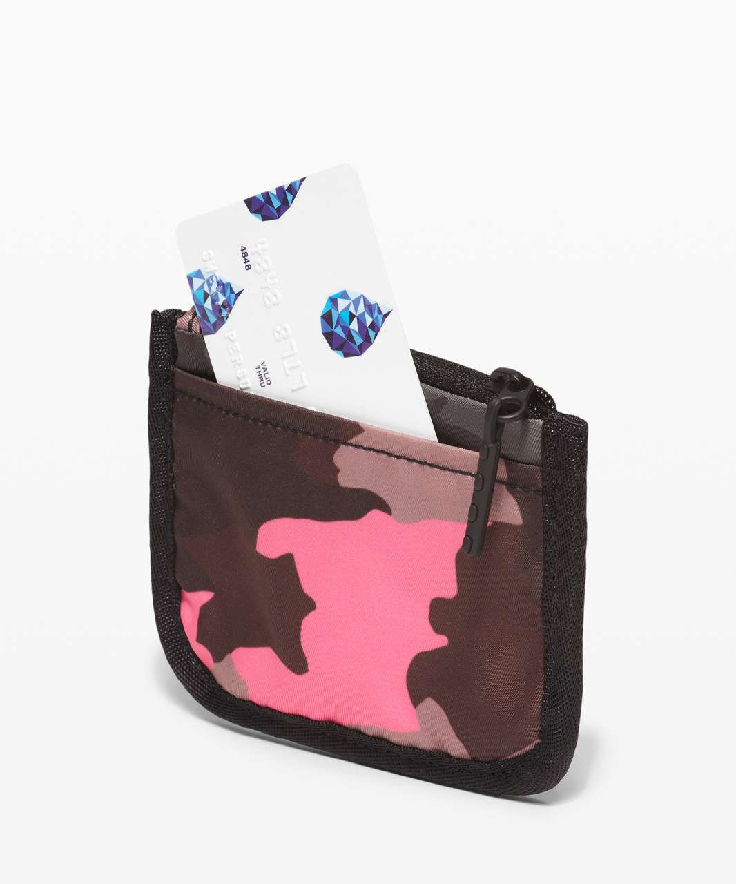 Lululemon True Identity Card Case - Heritage 365 Camo Guava Pink Multi / Heritage 365 Camo Cafe Au Lait Multi / Heritage 365 Camo Hawaiian Blue Multi