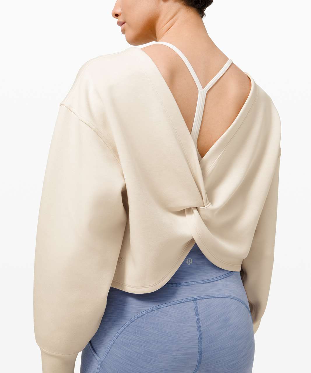 LULULEMON TWIST BACK TO FRONT PULLOVER-WHITE OPAL