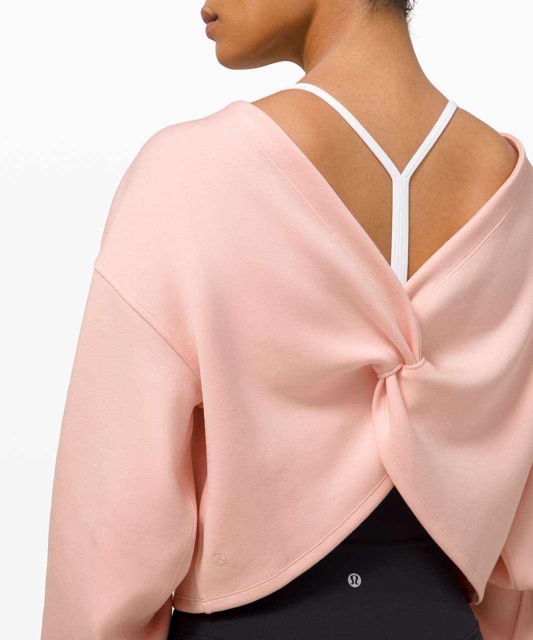 Twist Back-to-Front Pullover, Pink Lychee