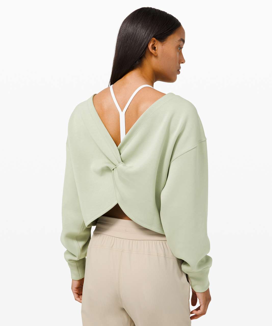 Lululemon Twist Back-to-Front Pullover - Green Fern