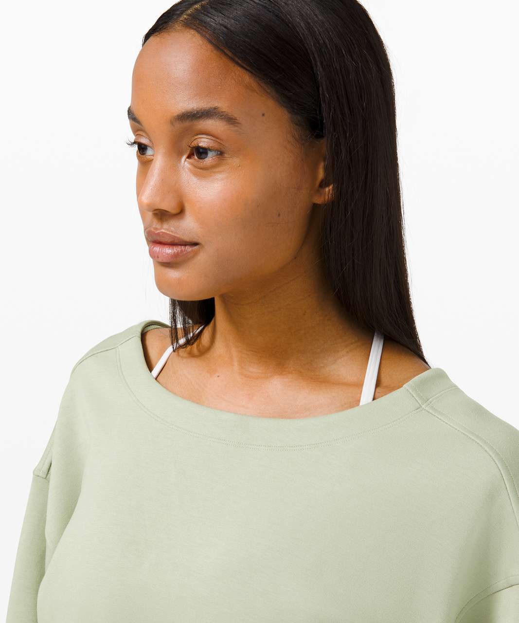 Ahh I love this sweater so much! Twist back to front pullover in white opal  (2) : r/lululemon