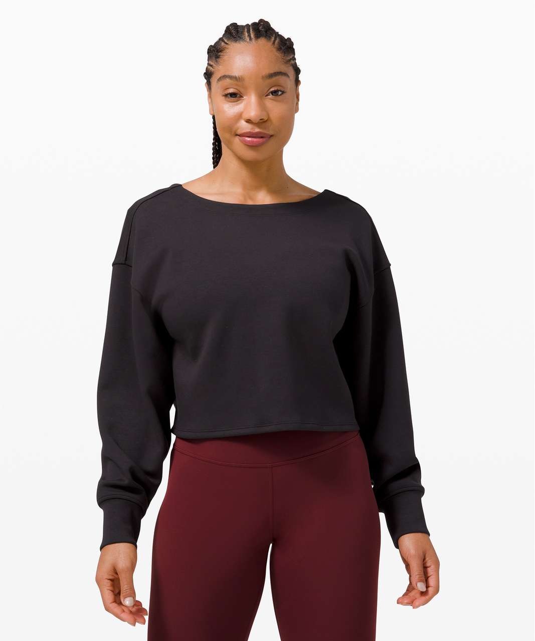 Lululemon Twist Back-to-Front Pullover - Black - lulu fanatics