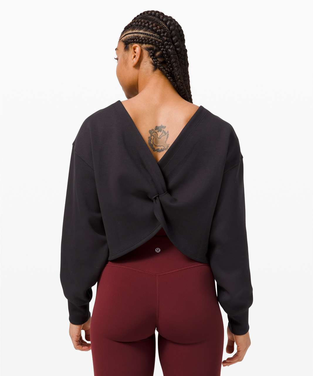 Lululemon Twist Back-to-Front Pullover - Black - lulu fanatics