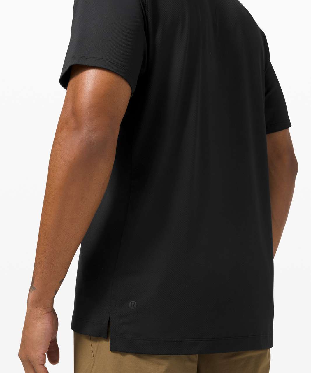 Lululemon Snap Front Performance Short Sleeve Polo - Black