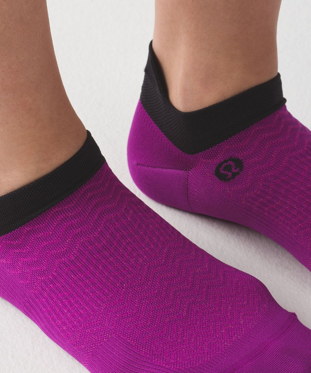 Lululemon Light Speed Sock *Silver - Deep Fuschia / Ripened Raspberry / Black