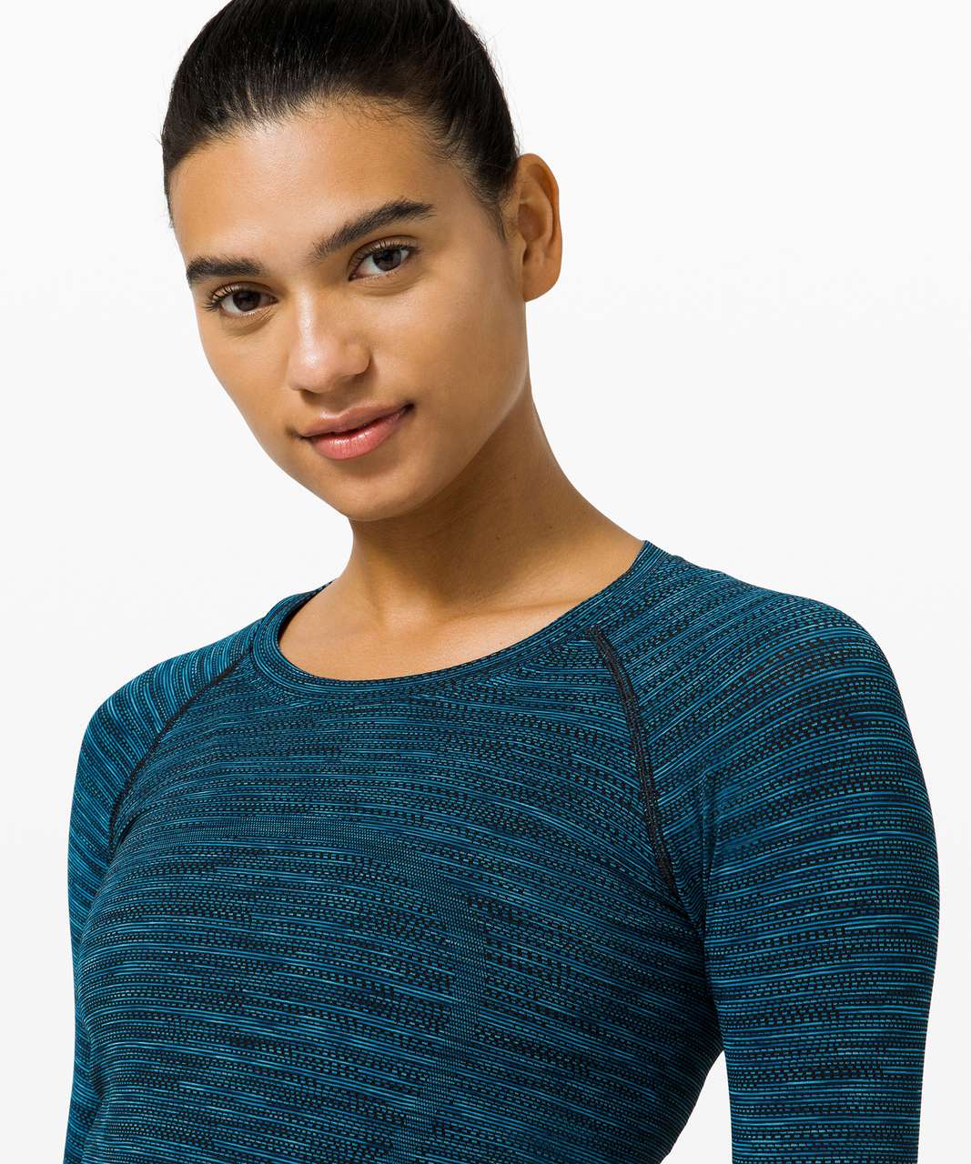 Lululemon Swiftly Tech Long Sleeve 2.0 - Prism Stripe Turquoise Tide Multi  - lulu fanatics