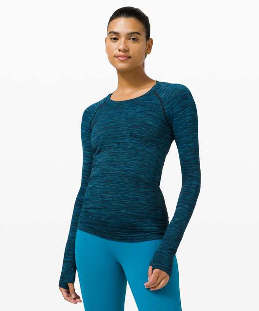 Lululemon Swiftly Tech Long Sleeve Crew - Heathered Slate - lulu fanatics