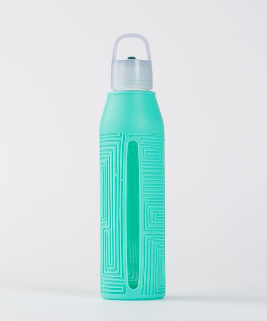 Lululemon Back to Life Tumbler 24oz Water Bottle Straw Flip Top New Marlin  Blue