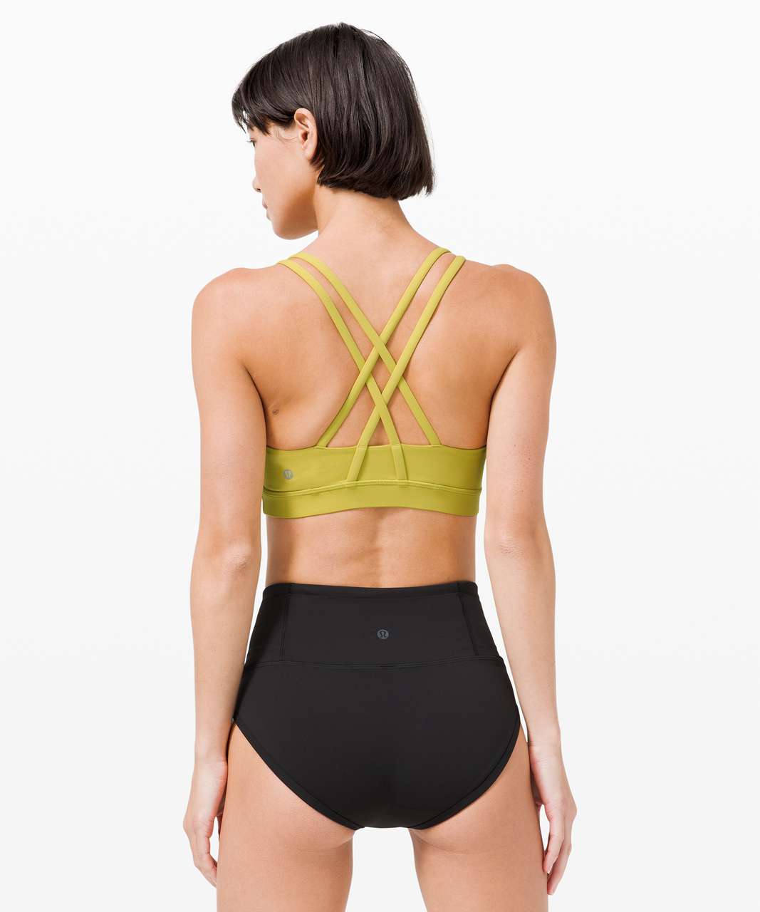 lululemon energy bra high support, yellow serpentine, 40D