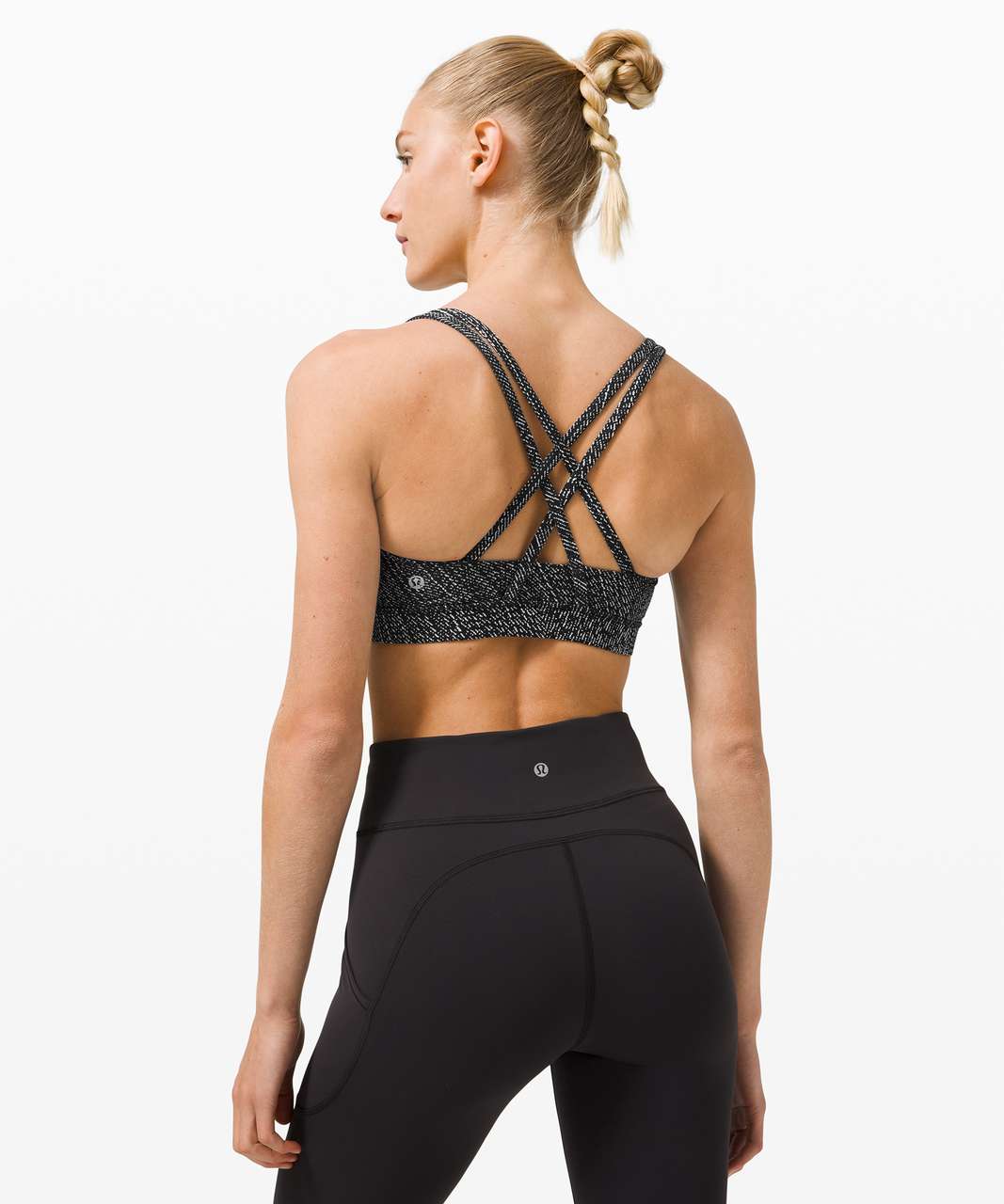 Lululemon Energy Bra *Medium Support, B–D Cup - Simultaneous Jacquard Black Vapor