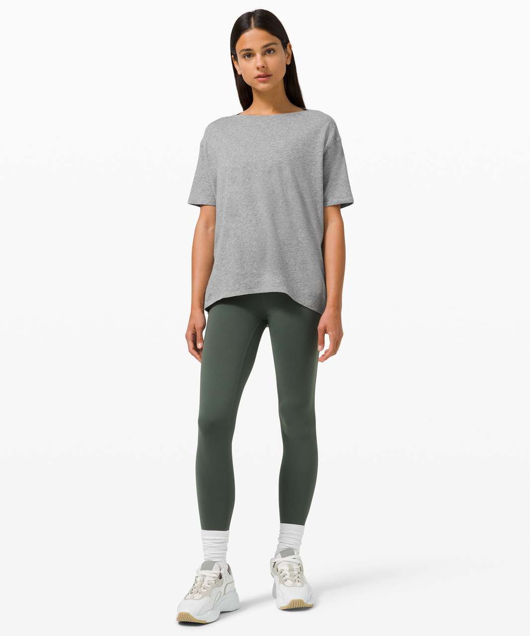 Lululemon Back In Action Short Sleeve - Heathered Core Medium Grey