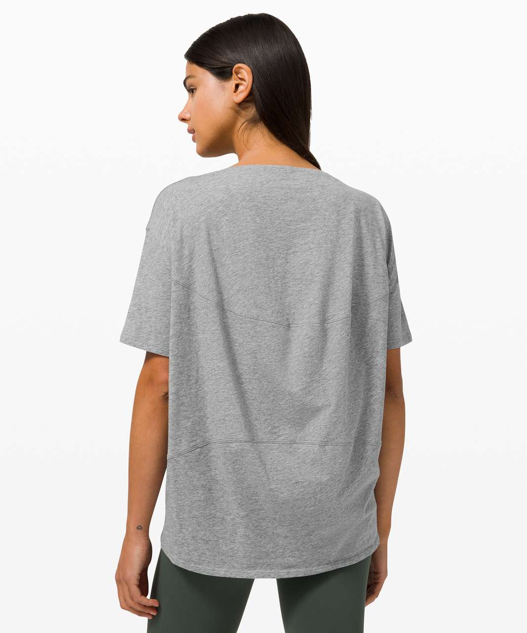 Lululemon Back In Action Short Sleeve - Heathered Core Medium Grey