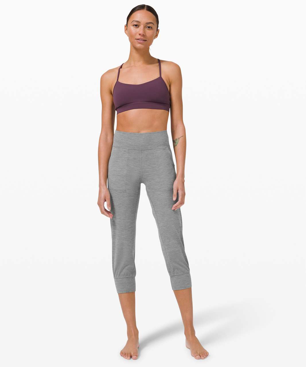 Lululemon Embrace Crop - Heathered Deep Coal / Deep Coal - lulu fanatics