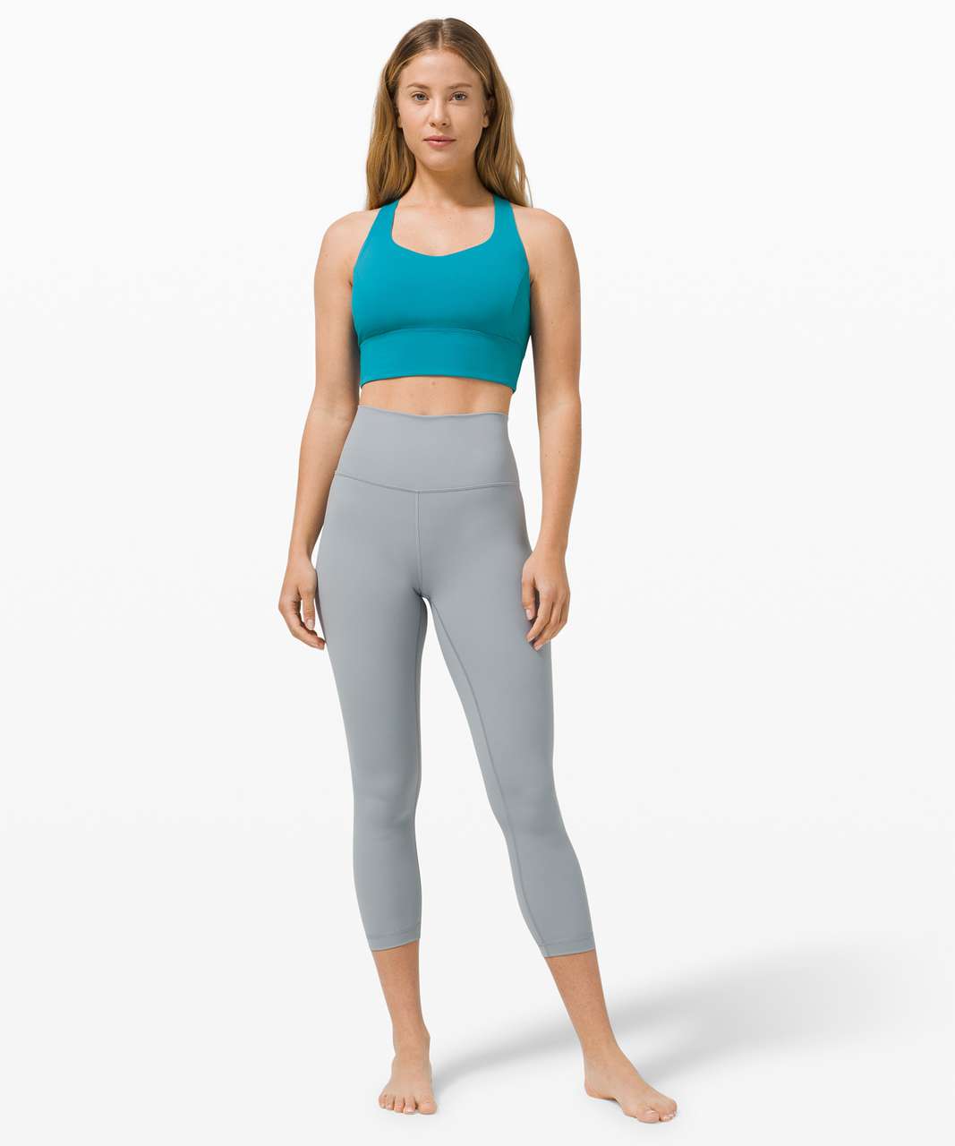 Lululemon Free To Be Serene Bra Long Line *Light Support, C/D Cup -  Hawaiian Blue - lulu fanatics