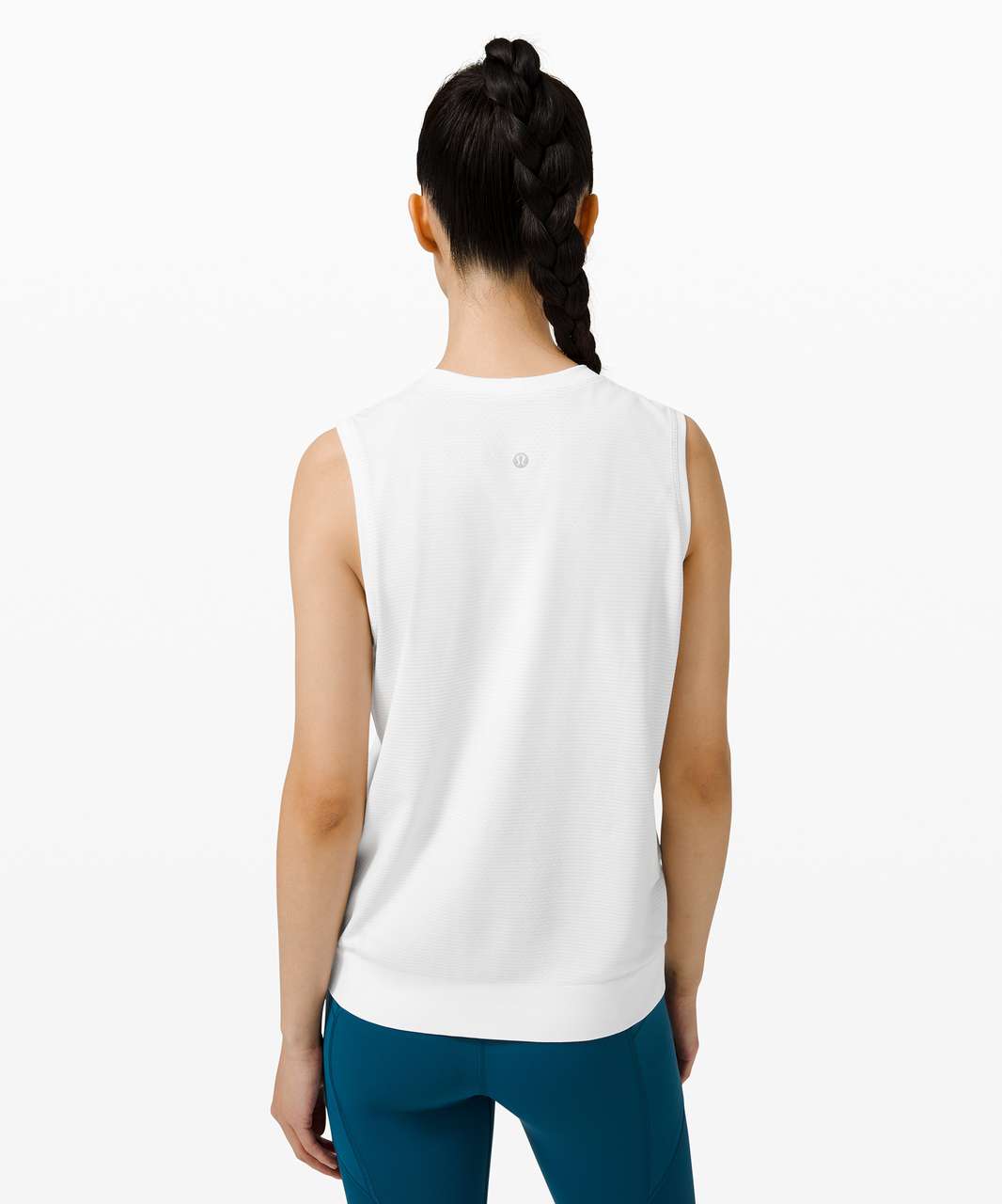 Lululemon Swiftly Breathe Muscle Tank Top - White / White - lulu fanatics