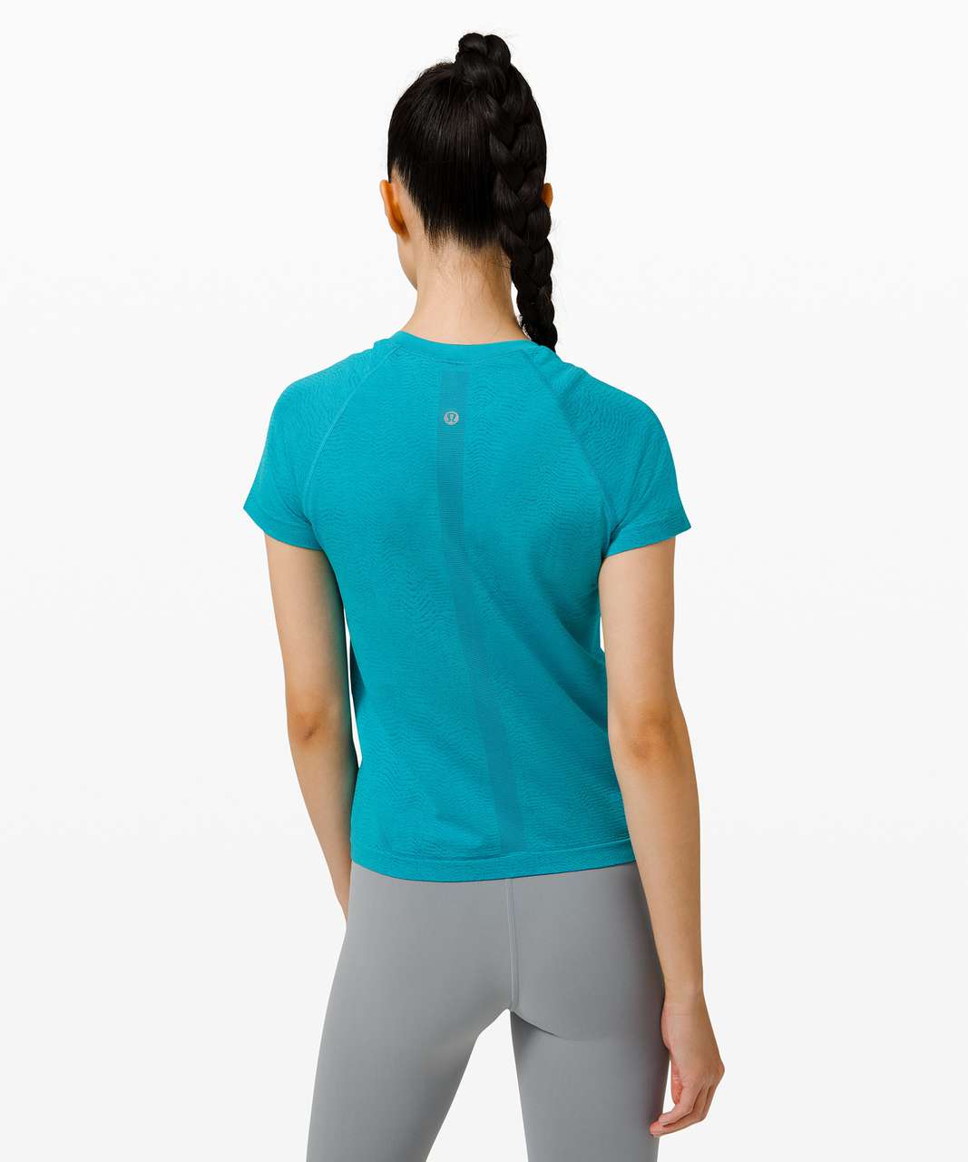 NEW Women Lululemon Swiftly Tech Short Sleeve 2.0 Electric Turquoise Size 6