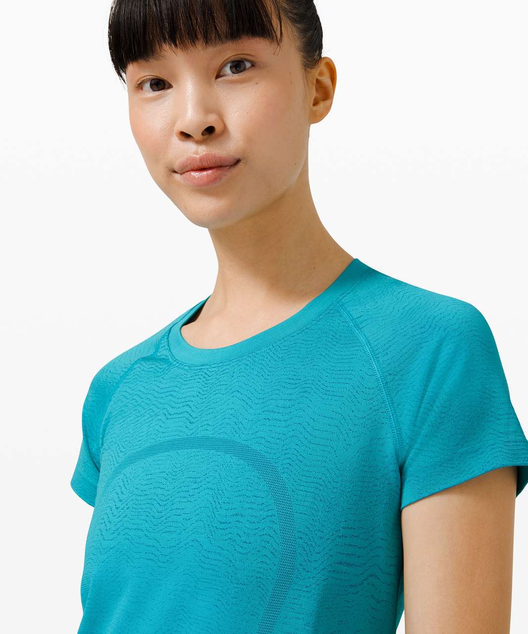 NEW Women Lululemon Swiftly Tech Short Sleeve 2.0 Electric Turquoise Size 6