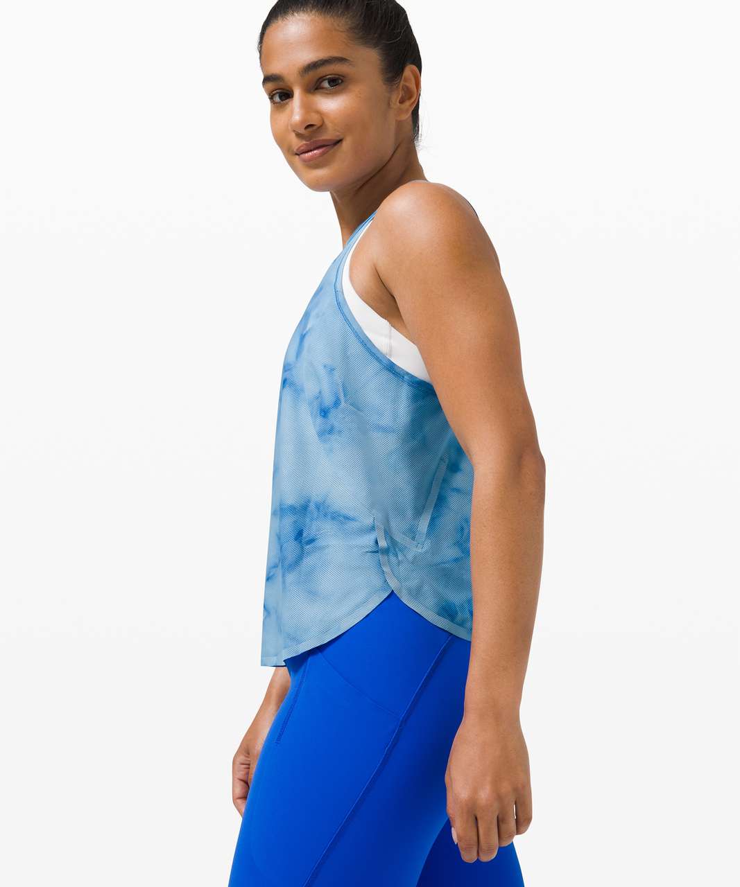 Lululemon Lightweight Run Kit Tank Top - Tidal Dye Vapor Hawaiian Blue