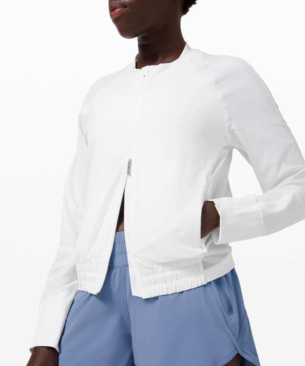 Lululemon Lightweight Run Jacket - White - lulu fanatics