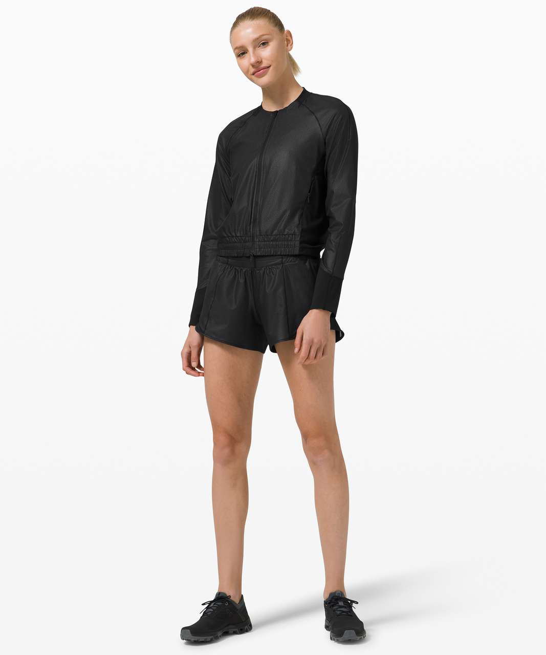 Lululemon Lightweight Run Jacket *Emboss - Black - lulu fanatics