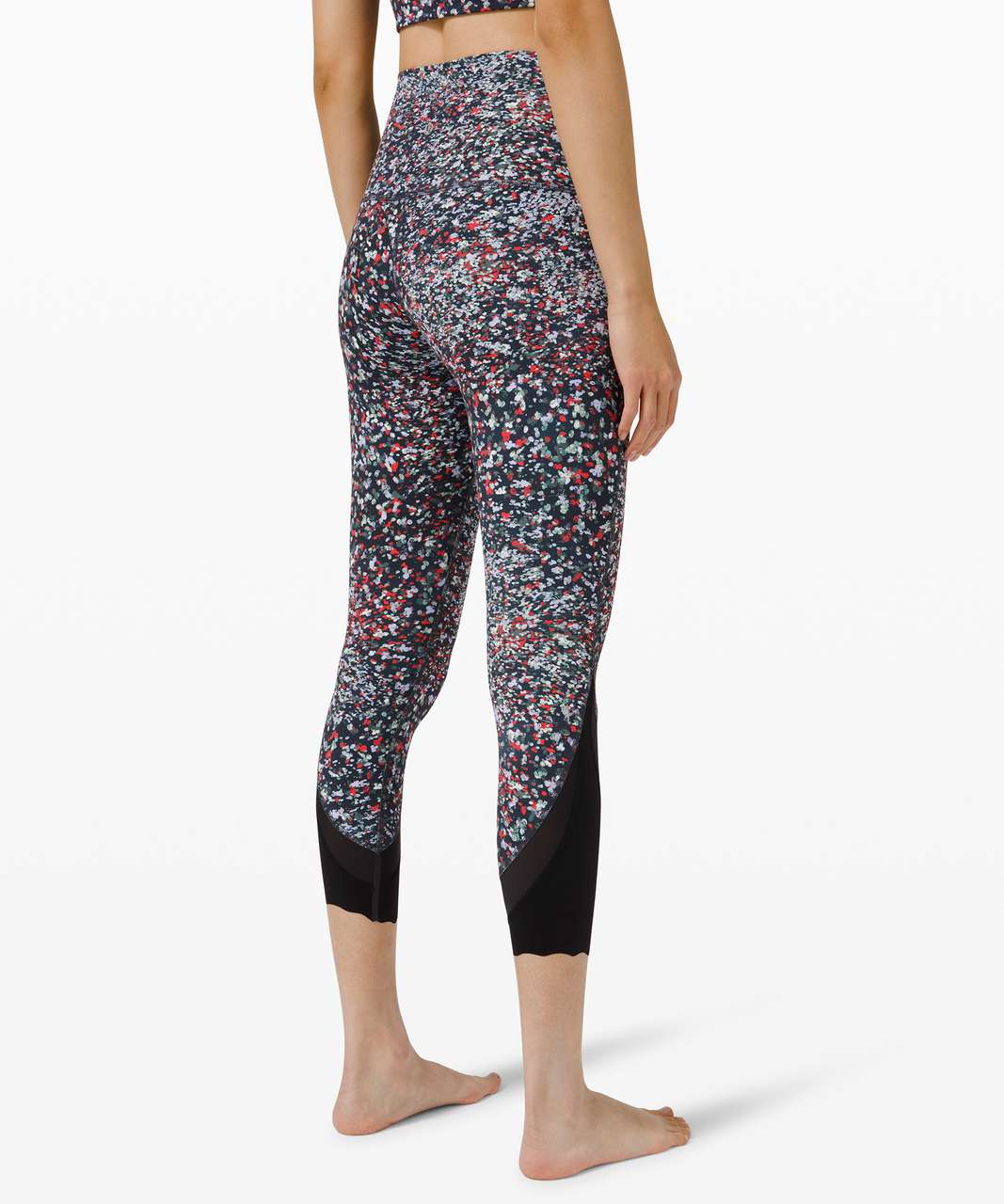 Lululemon Wunder Under High-Rise Crop 23" *Updated Scallop Full-On Luxtreme - Water Blossom Multi